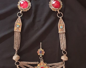 Morocco - Pair of fibulae - "TIZERZAI" in Silver -Jebel Siroua - Ighil n'Ogho