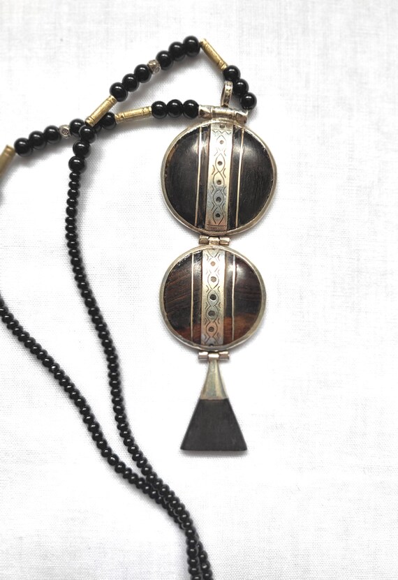 シルバーと黒檀のトゥアレグ ネックレス ペンダント - マリ - Etsy 日本