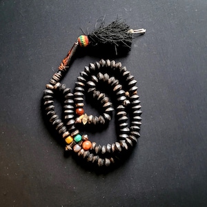 Old Tasbih from Mauritania - Ebony wood beads - handmade