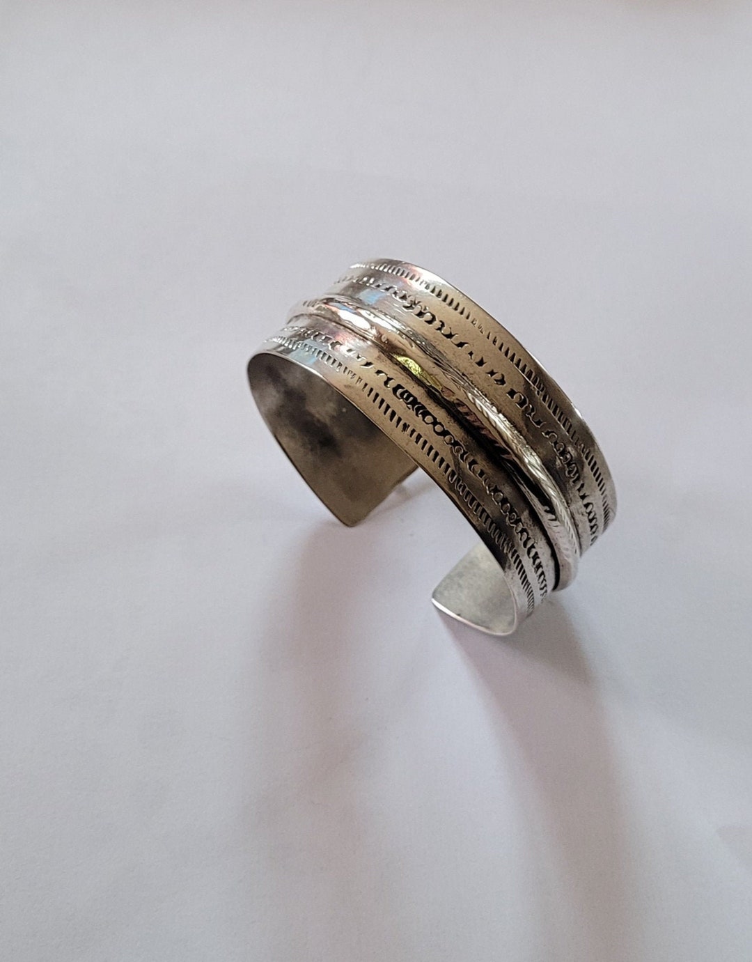 Ancient Open Sterling Silver Tunisian Bracelet - Etsy