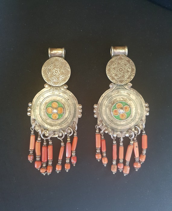 Morocco - Lot of 2 old Berber silver pendants and… - image 1