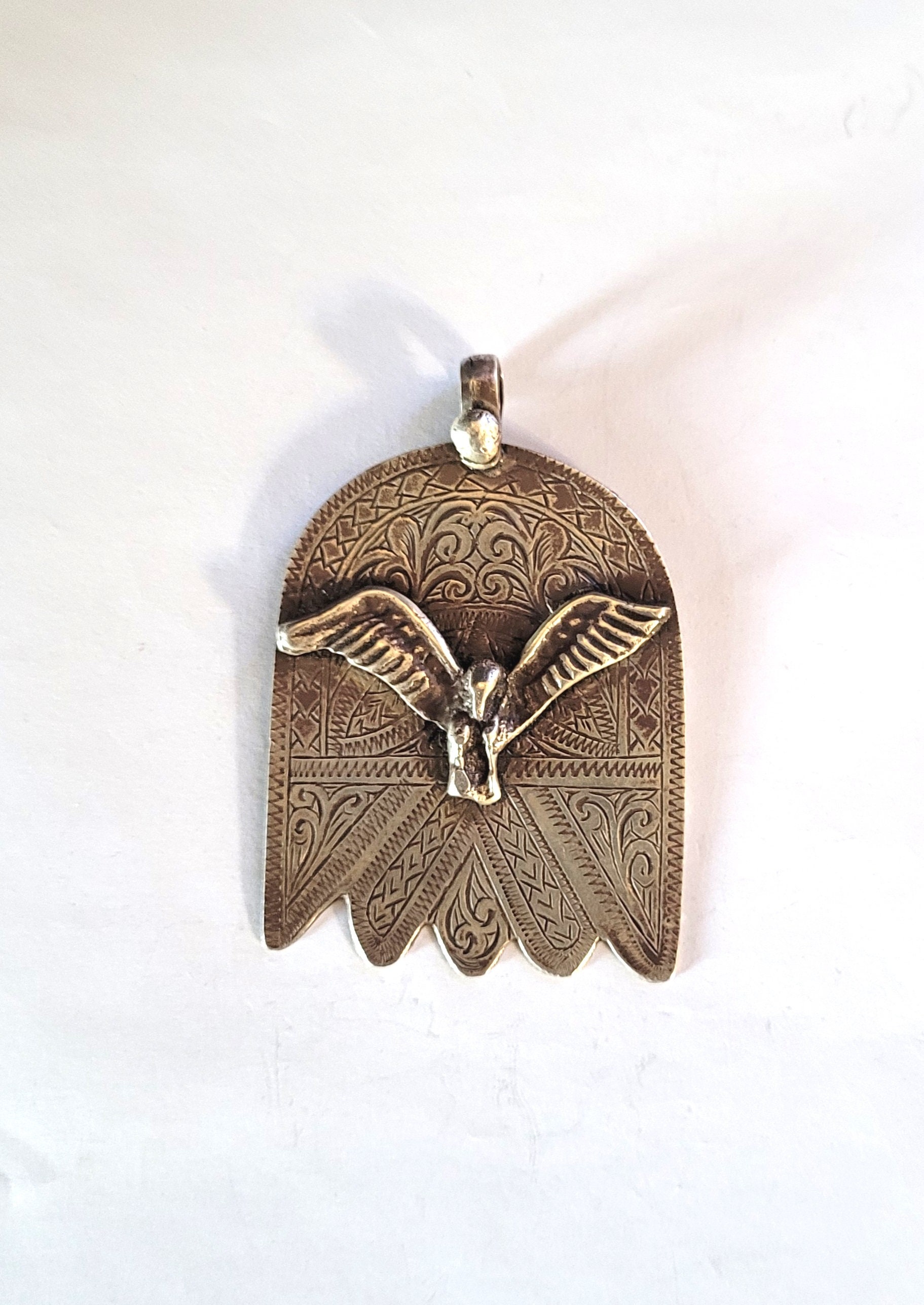 Collier Vintage Aigle En Métal Vieilli - Neuf Avec étiquettes, Style Rétro