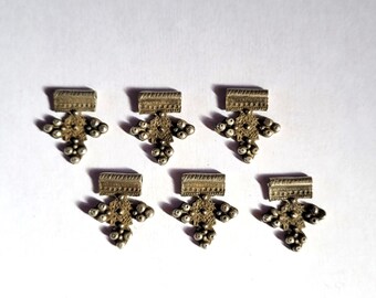 Lot of 6 Small Boghdad crosses in silver pendants for necklace - Mauritania