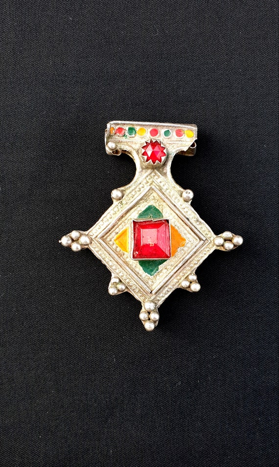 Morocco - Cross "Boghdad" silver, enamel and glass