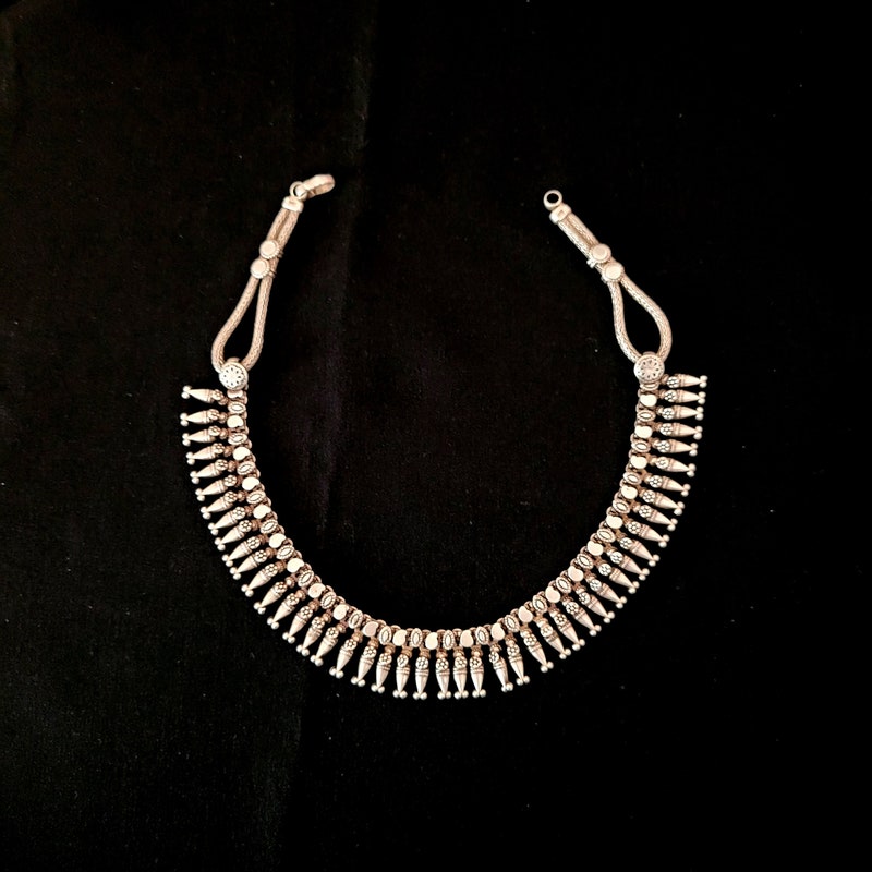 Rajasthani Tribal Choker Silver Necklace By Origen Imports