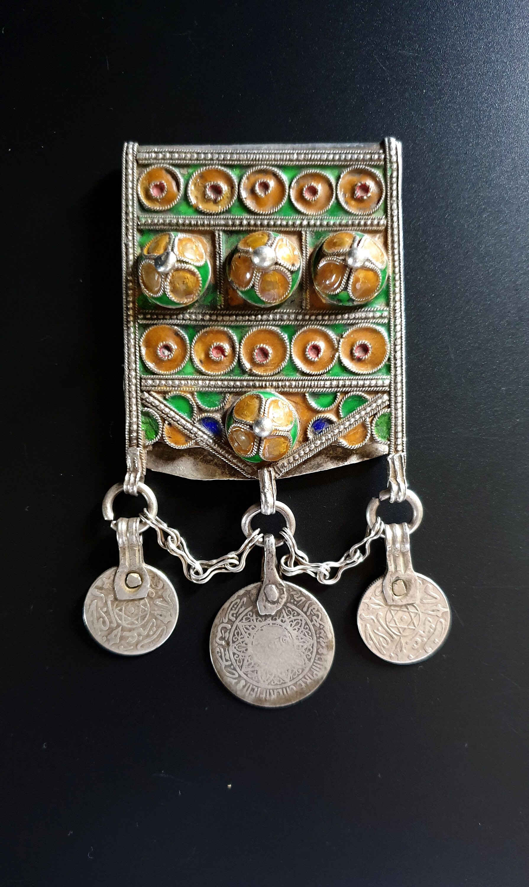 Maroc - Pendentif Berbère Talisman Hirz ou Herz Sud Maroc
