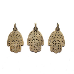 Tunisia – 3 Hands of Fatima in openwork silver “Khamsa - Khomissa – Hamsa”