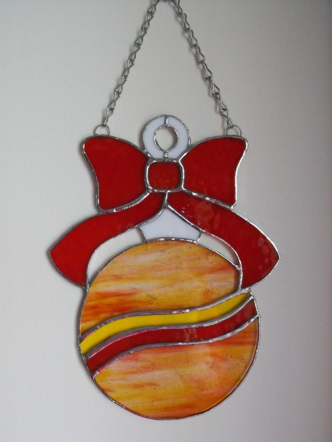 Stained Glass Christmas Ornament Suncatcher Etsy