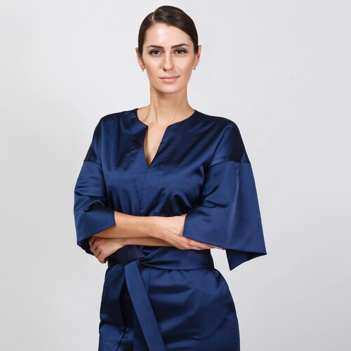 midi dress and kimono set