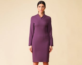 Casual work dresses, Smart dresses for work, Roll collar dresses Modest cocktail dresses with sleeves, business dresses for women TAVROVSKA