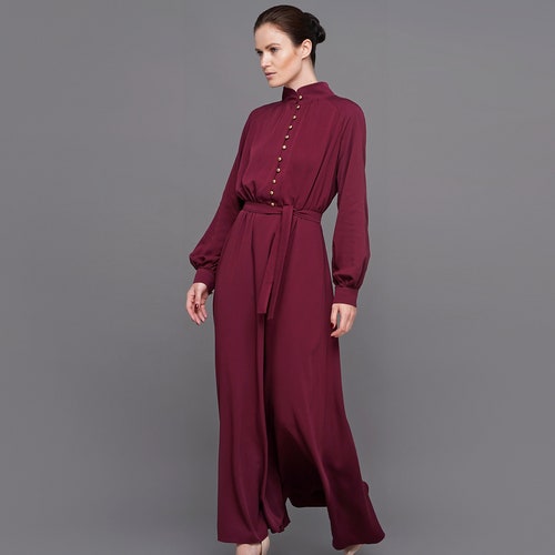 Maxi Wedding Guest Dress Cocktail Dresses for Women Burgundy - Etsy