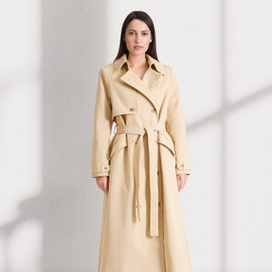 Lenina ♥ HARICOT single button long trench coat HARICOT single button long trench coat_ivory - 르니나