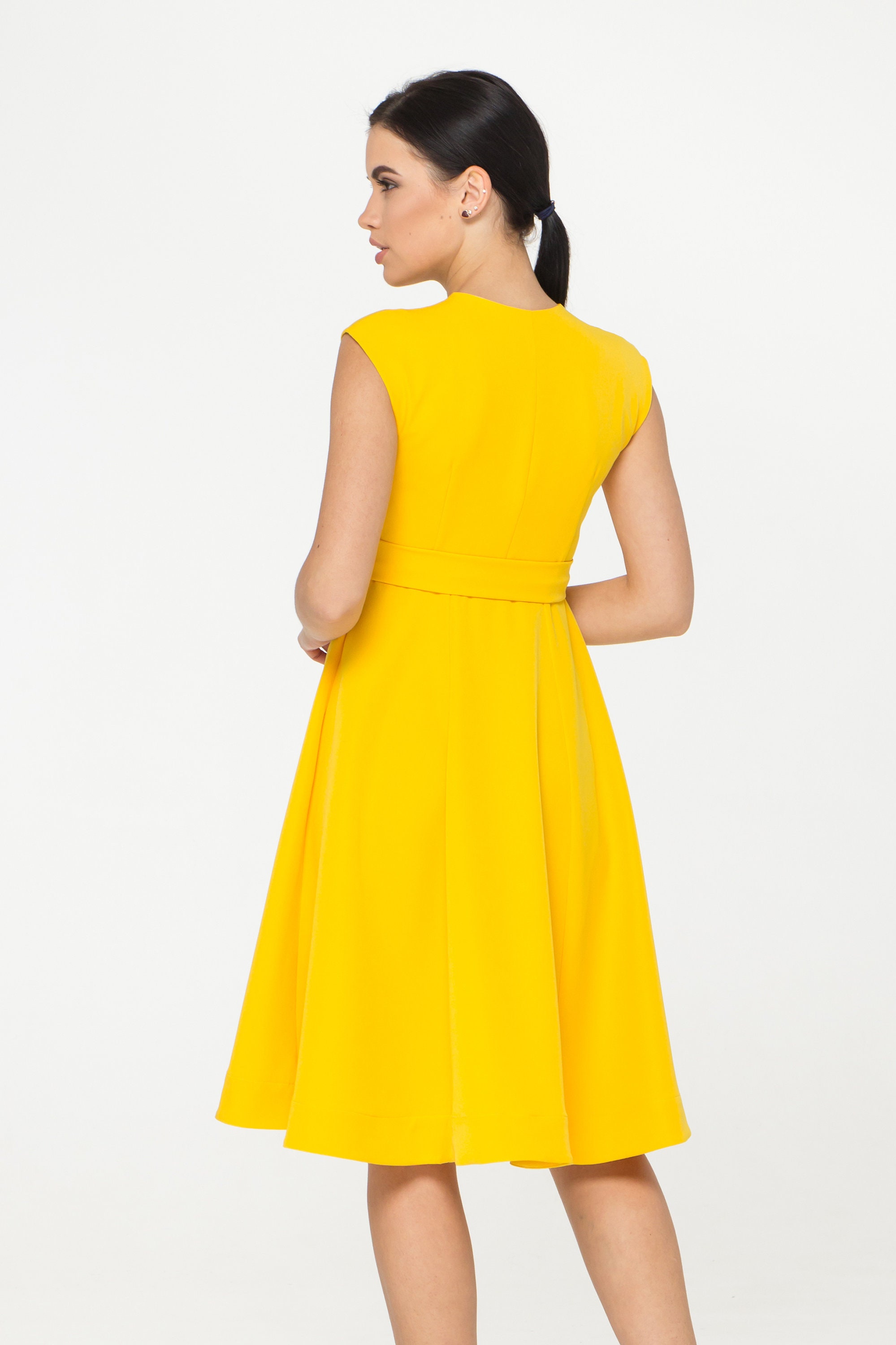 Midi Wedding Guest Dress Dresses for Women Yellow Etsy