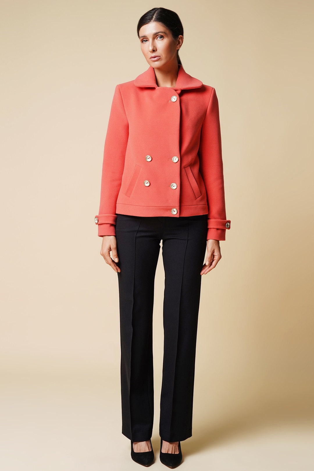 Cappotto Lungo Donna Comma Con Cerniera E Cappuccio – Giacca Invernale Alla Moda - 2