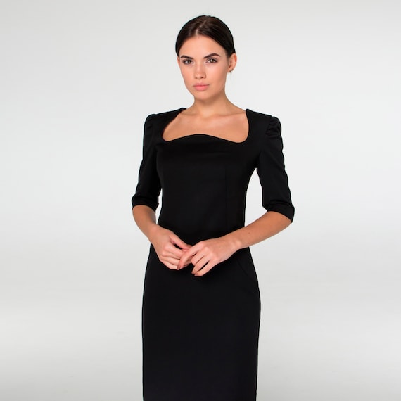 Little Black Dress for Women Business Party Dress Womens Cocktail Dresses Elegant Chic Dresses for Women Pencil Midi Dress TAVROVSKA Etsy Canada