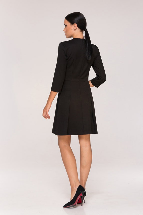 Black Cocktail Dress Wedding Guest Dresses For Women Party Etsy