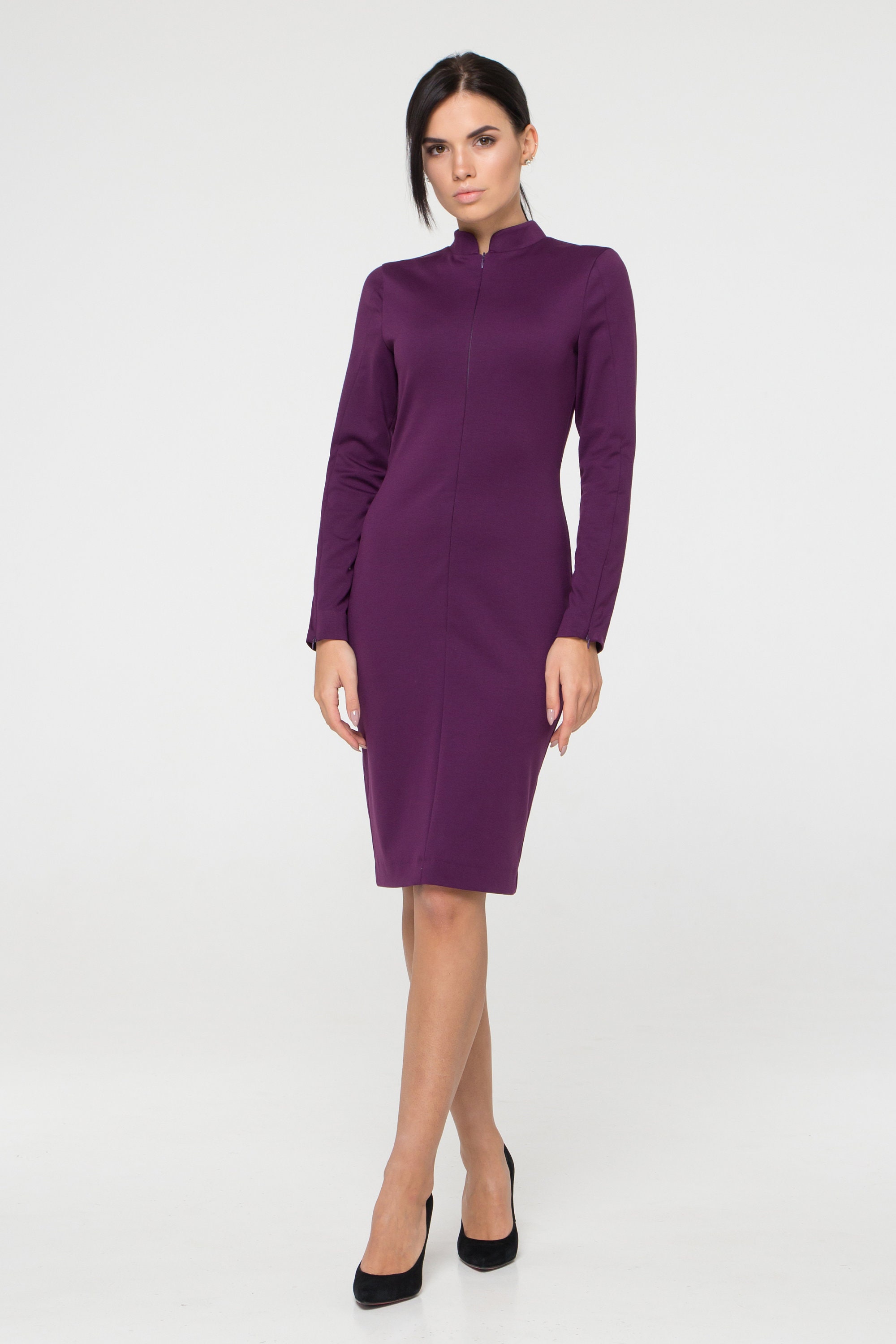 purple bodycon dress with sleeves Bardot Long Sleeve Mini Bodycon Dress In Purple Glitter | EGO US
