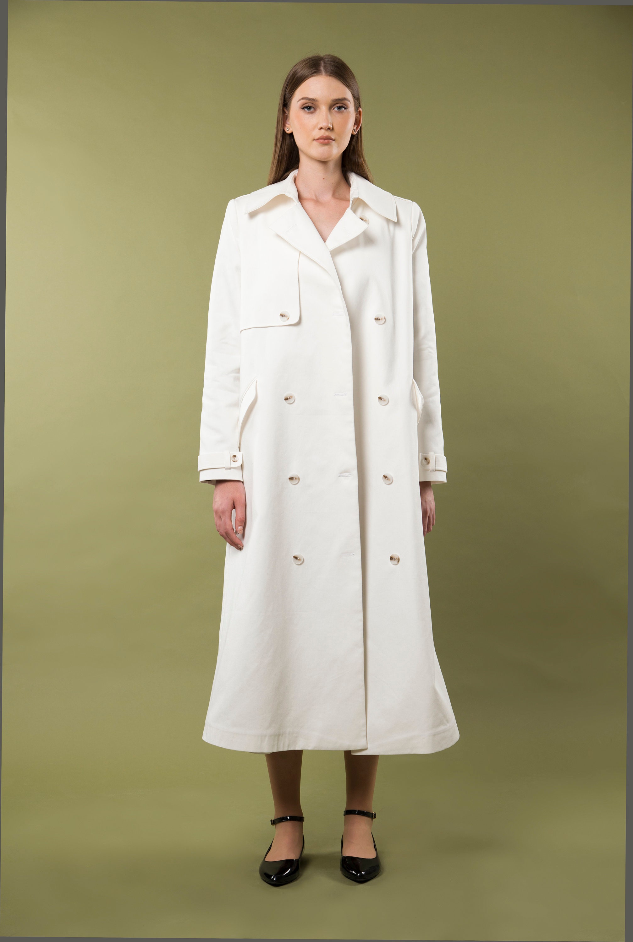 トレンチコート DRESS INSERT TRENCH COAT White Trench Coat Womens Long, Black Beige Trench Coat Dress