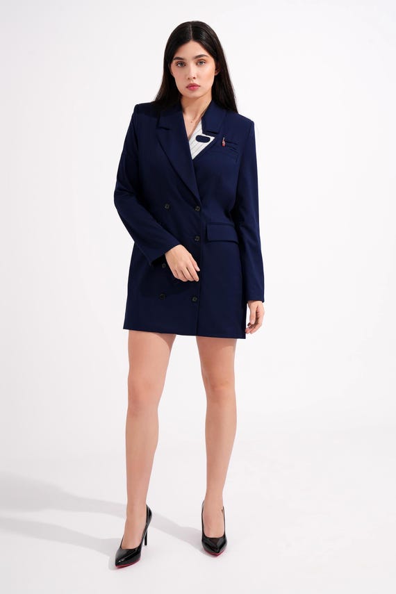 navy blue dress with black blazer Blue Suit Navy Dress With Black Blazer Black Blazer With Blue Dress Outfits (5 Ideas Outfits) Lookastic