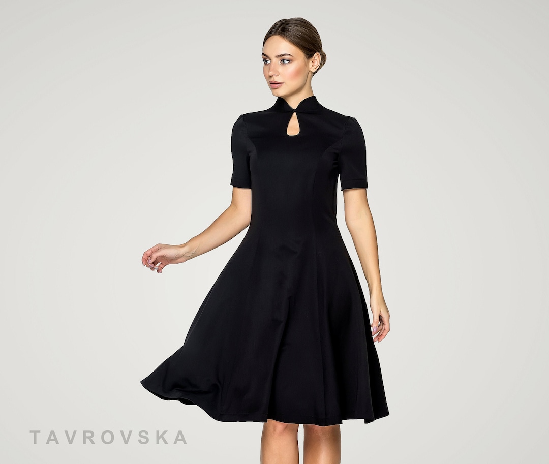 mandarin collar dress Festival - Deep Cherry delicate embroidery How to Add a Mandarin