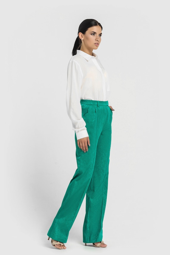 Combo: Lilac & Sage Green Cigarette Pants- Set of 2 – Thevasa