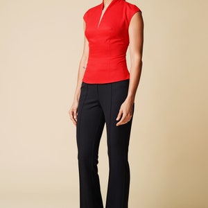 Black work trousers womens, black pants for work, Black trousers high waisted, Dressy black trousers, Dress pants straight leg