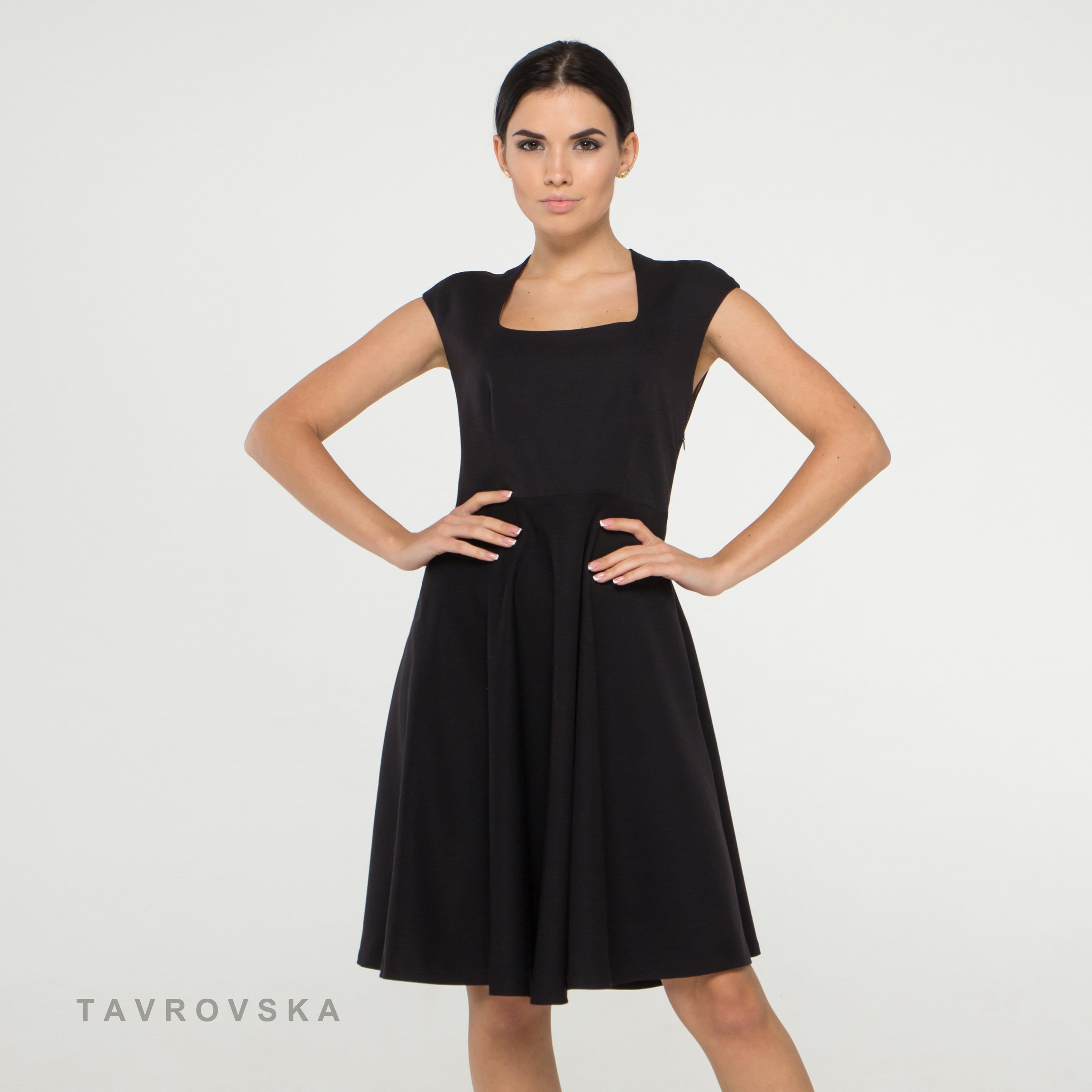 black and white dress with sleeves Black & White Long Sleeve A-line Maxi Dress