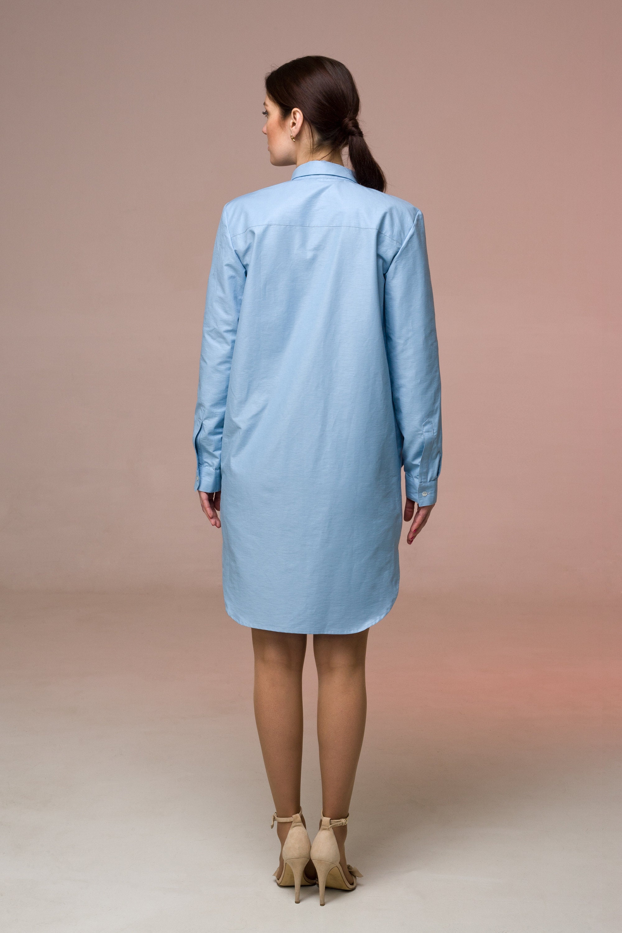 oversized cotton shirt dress