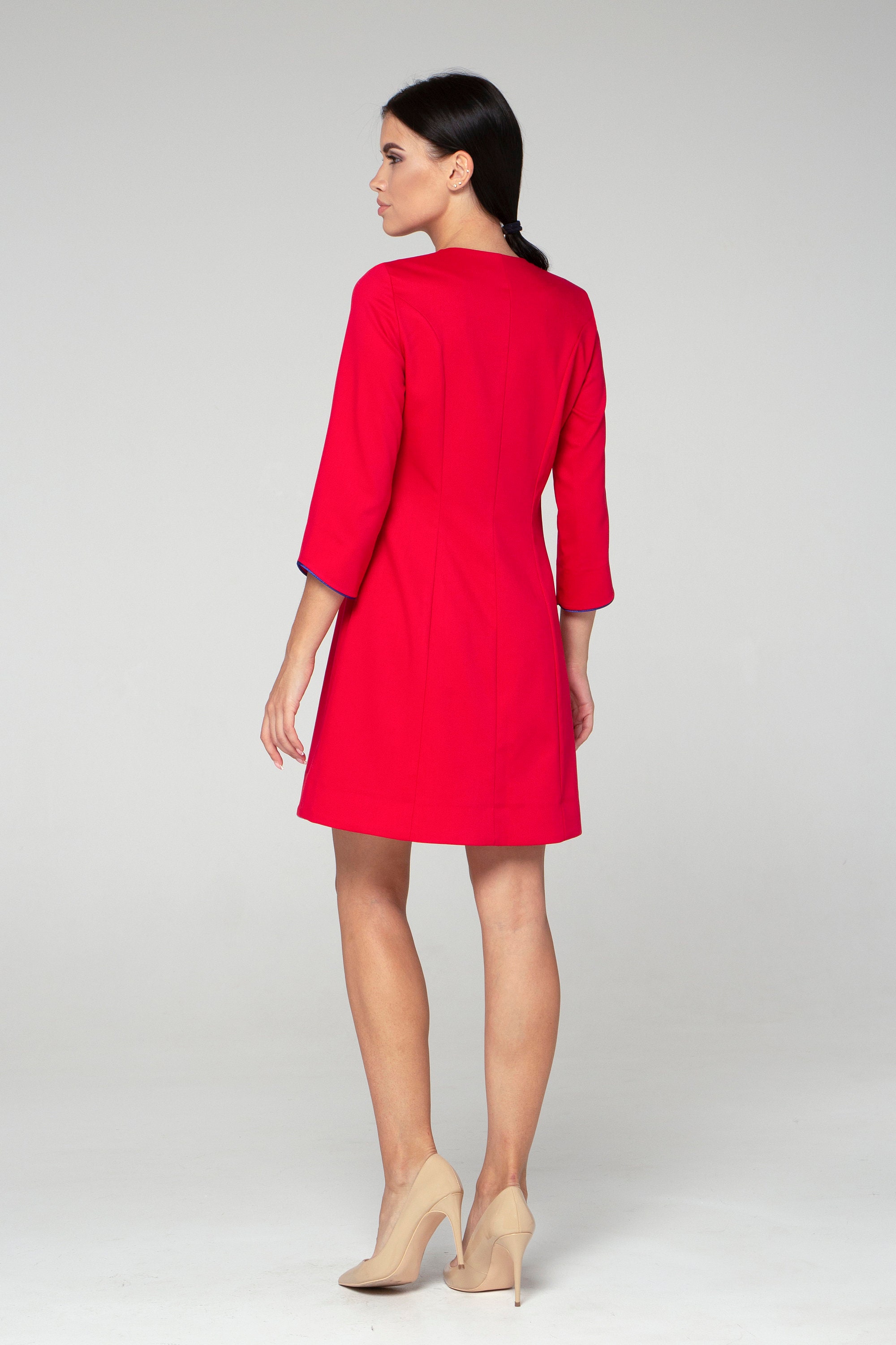 midi dresses for spring Tiered Dress with Sleeves - Paige Hustle Shirt Short Sleeve White Reclaimed Vintage mini dress Casual dresses Come through Finish:Rustic Pecan