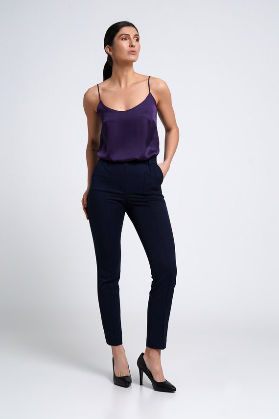 W Slim Fit Women Blue Trousers - Buy W Slim Fit Women Blue Trousers Online  at Best Prices in India | Flipkart.com