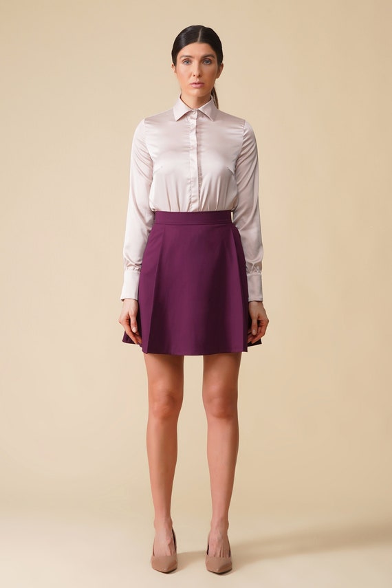 Women's Mini Skirt Casual Solid Color Short Skirt Vintage Multi-pocket  Stitching High Waist Skinny Skirts