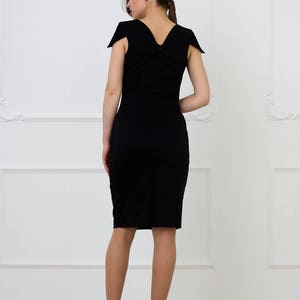 Black Sweetheart Neck Pencil Dress, Dresses for Wedding Guests ...