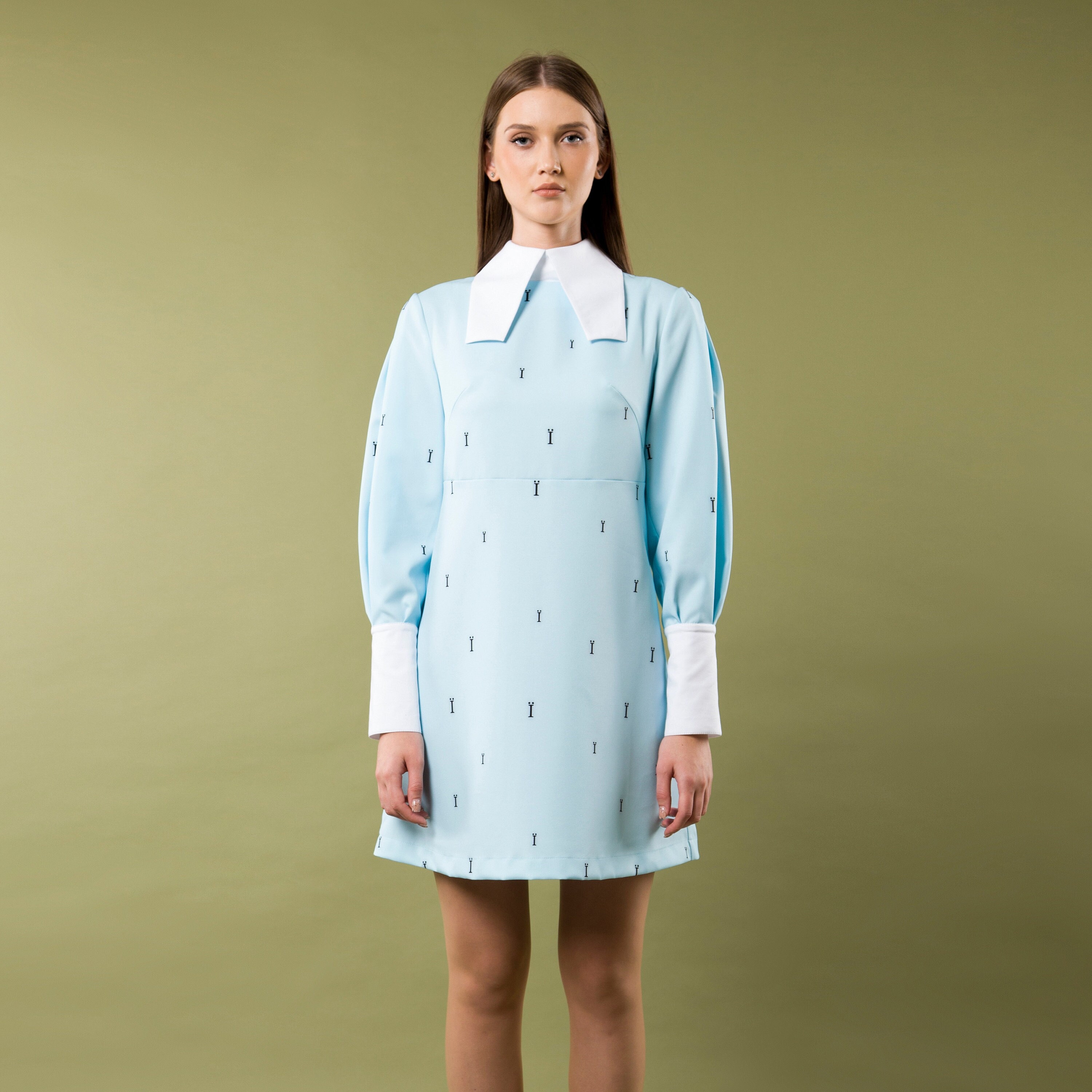 princess polly baby blue dress Blue White Striped Midi Dress
