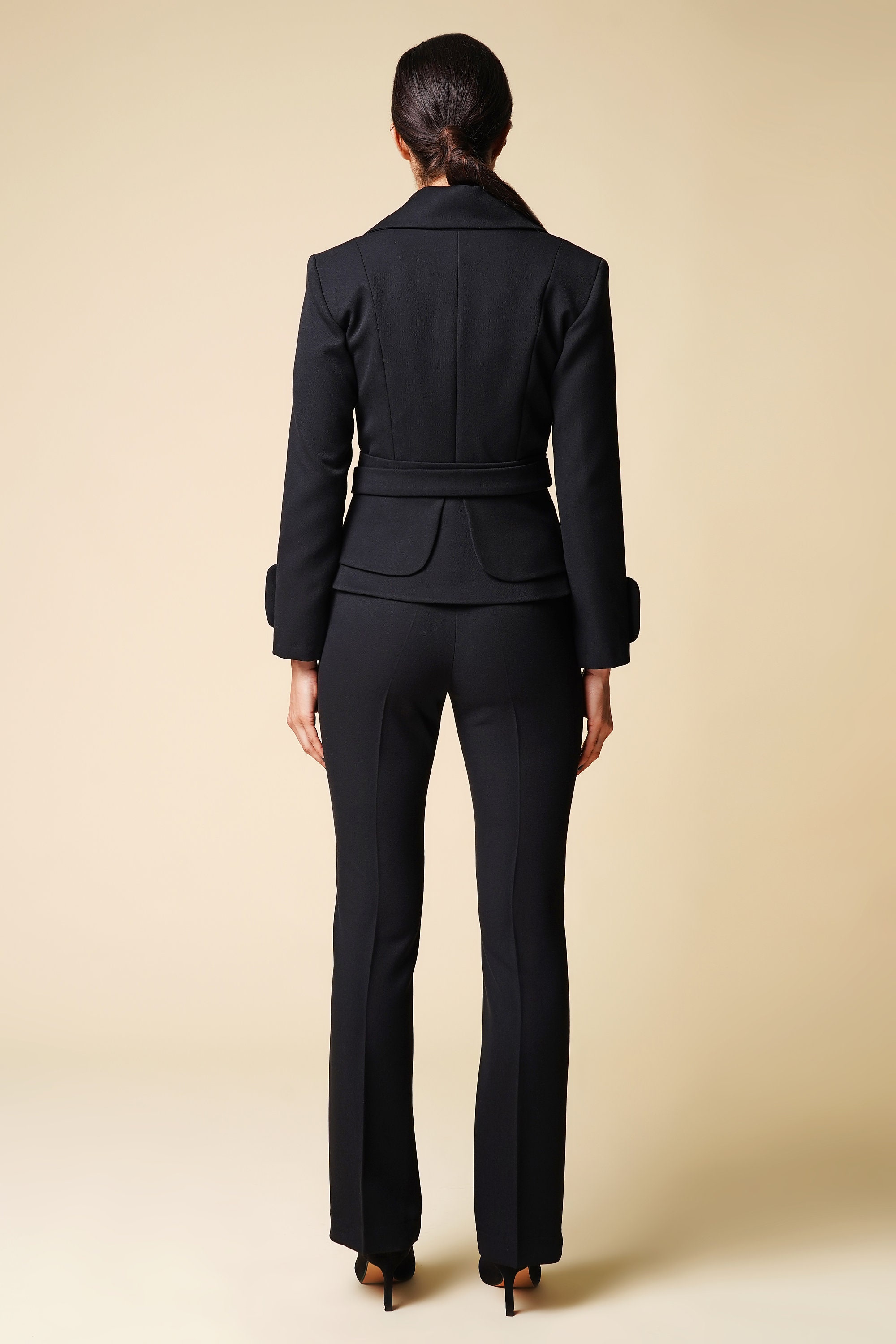Black Pant Suit Women Tuxedo Pants Suit Womens Cloverleaf Etsy