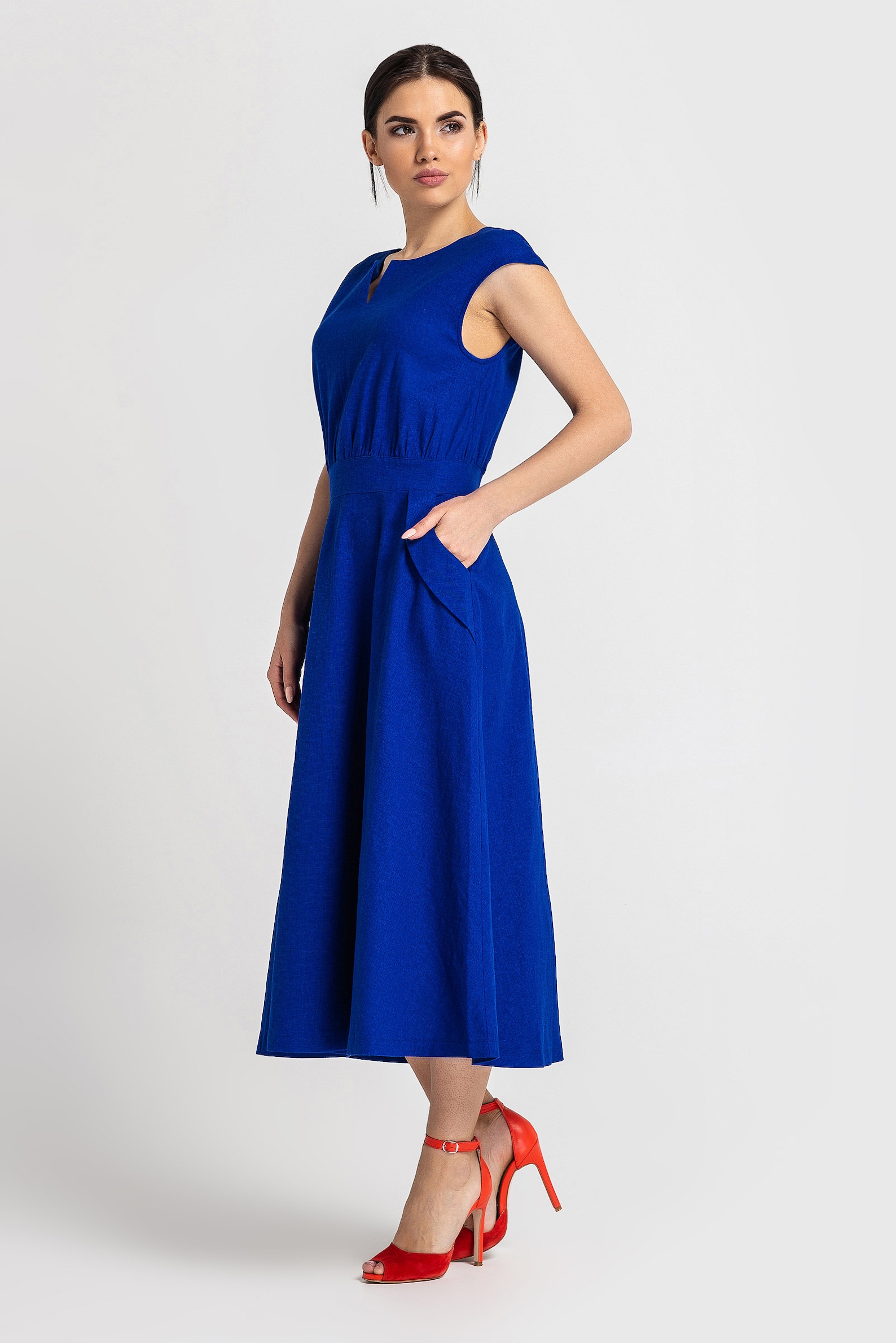 Linen Dress With Pockets Summer Dresses for Women Modest - Etsy