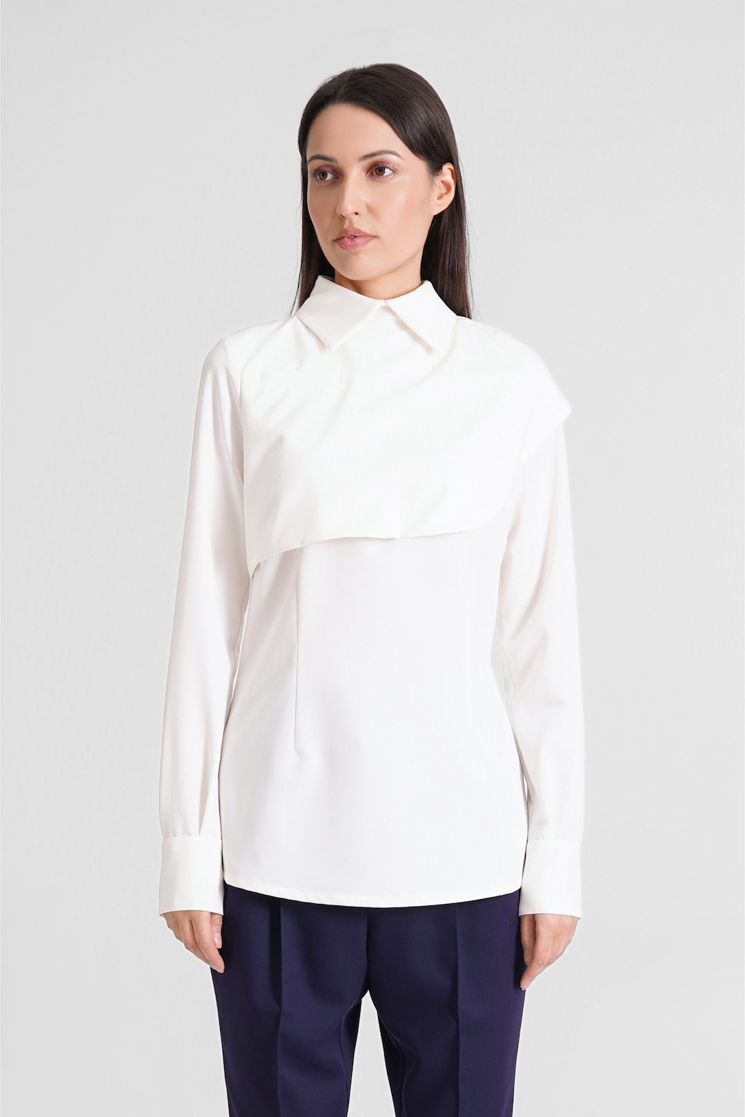 Designer White Blouses for Women, Elegant Blouse Long Sleeve Designer White Blouses for Women, Elegant Blouse Long Sleeve