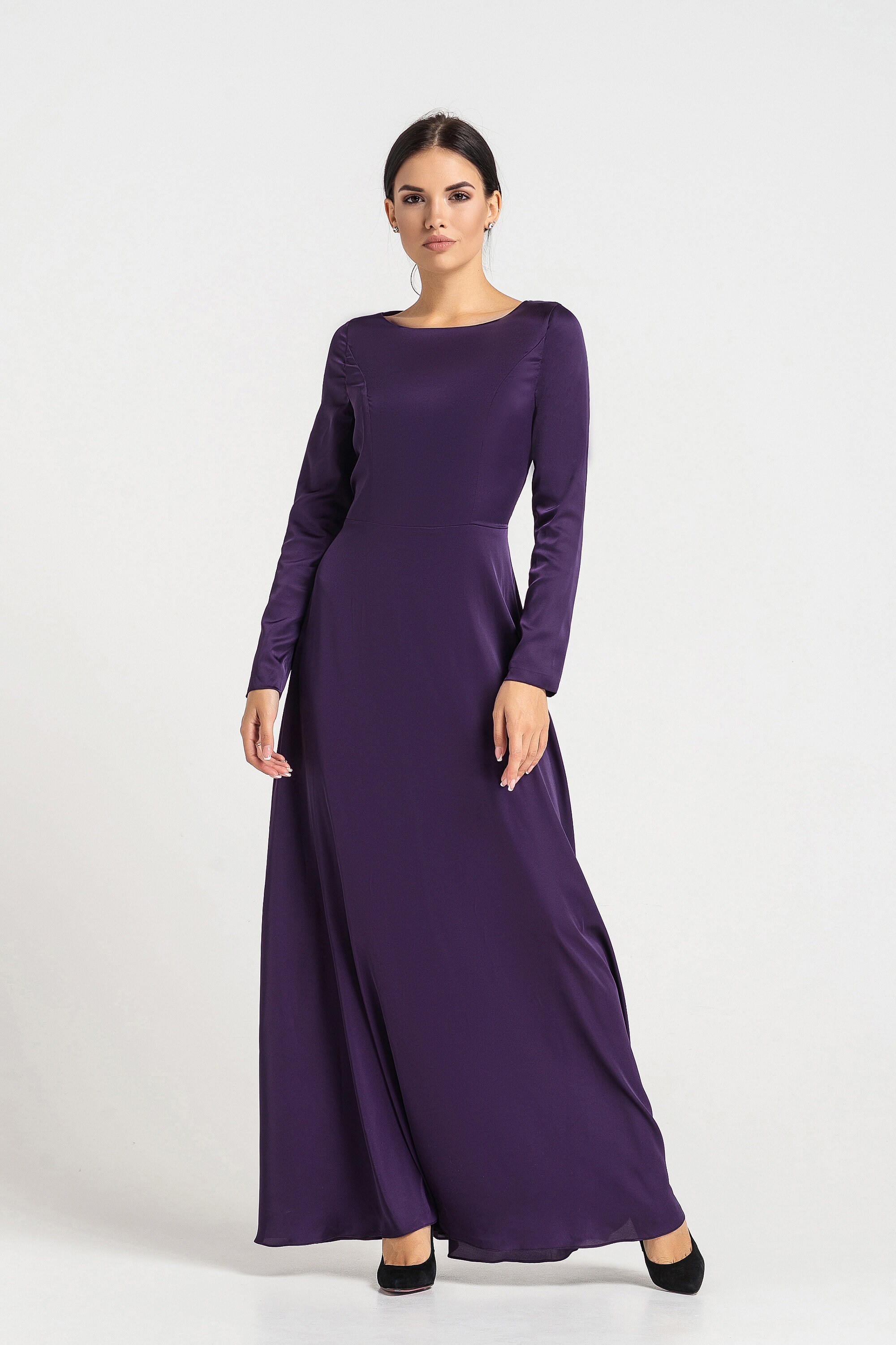 Maxi Bridesmaid Dress Purple Cocktail Dresses for Women Long | Etsy