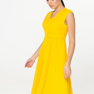 Midi Wedding Guest Dress Homecoming Dresses for Women Yellow - Etsy