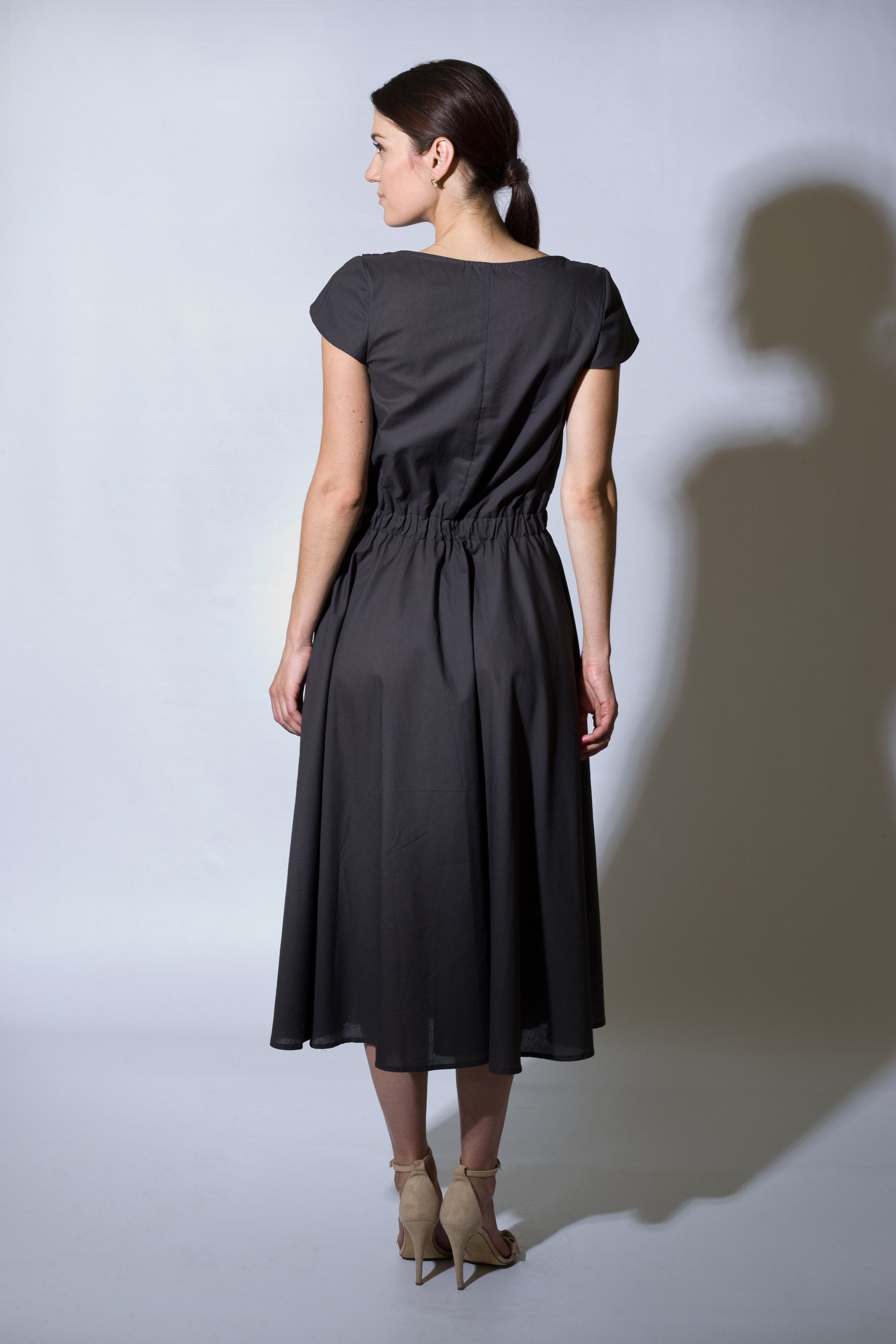 Summer Cotton Midi Dress Shirt Dresses for Women Sundress | Etsy