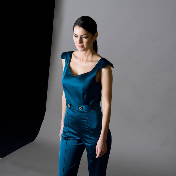 Dressy Jumpsuits for Special Occasions, Emerald Overall Women