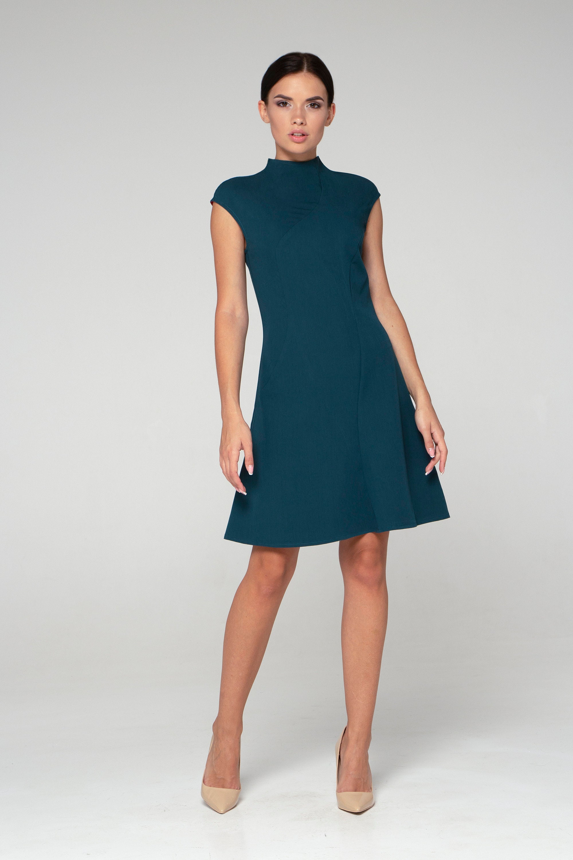 black leather dress strapless Windsor Jessica Faux Leather Strapless Lace-Up Formal Dress in Black