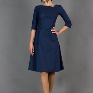 Blue Cocktail Dress, Party Simple Dresses for Women, Business Office ...