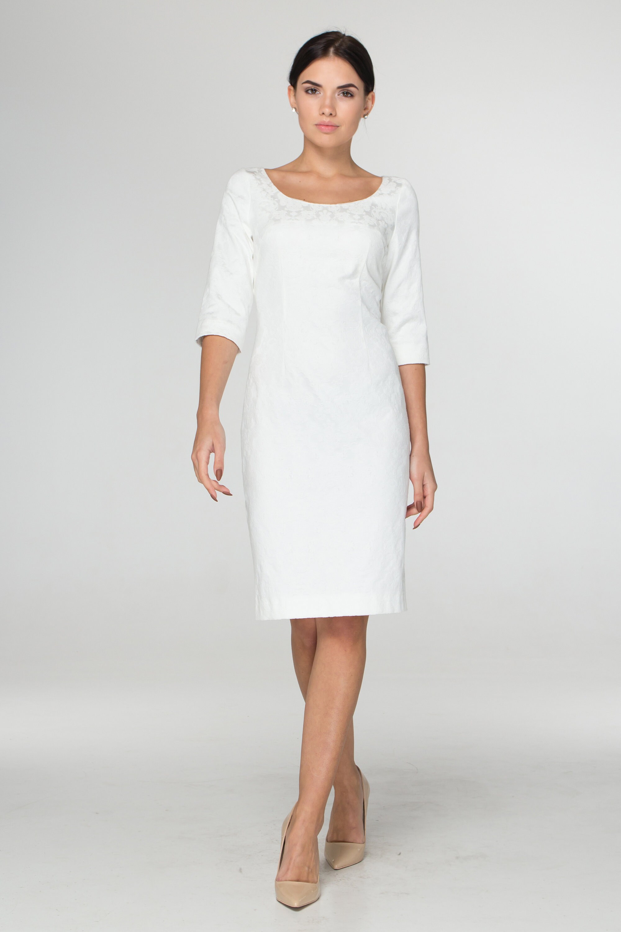 White Cocktail Spring Dress Midi Wedding Party dresses for | Etsy