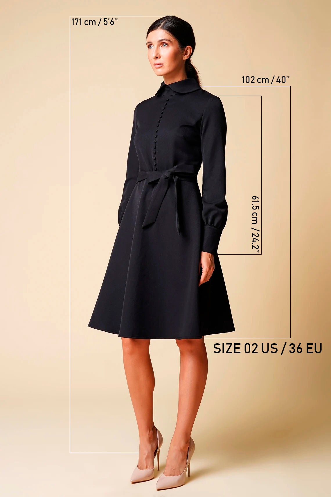 chinese dress ladies Lydia Dress In Royal Blue | Women's Work Dress main image 1