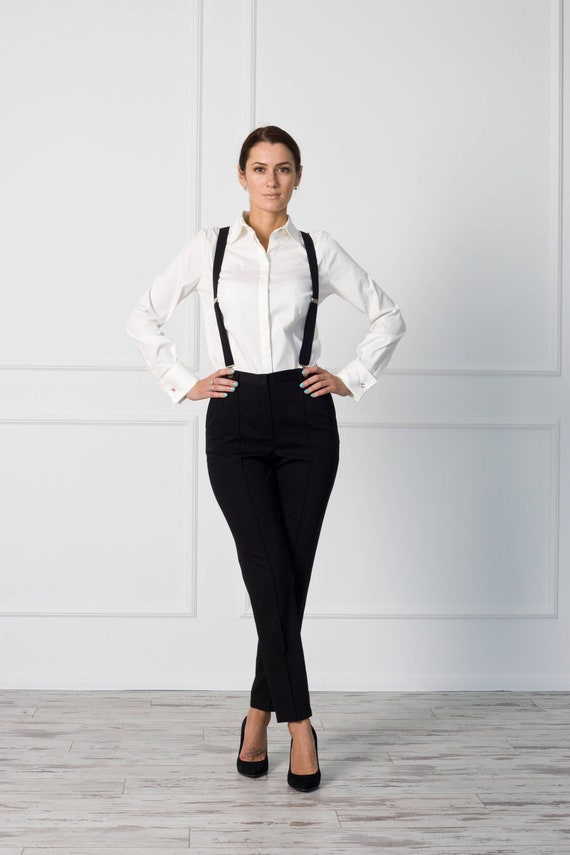 High Waist Cigarette Pants Women, Black Trousers Classic, Skinny Dress Pants,  Work Pants High Rise, Women's Slim Slacks TAVROVSKA -  Canada