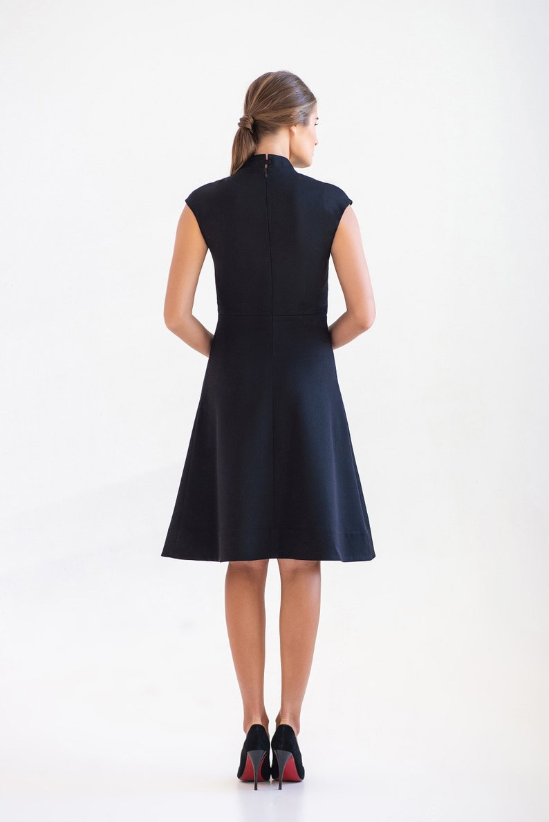 Black Cheongsam Dress Chinese wedding guest dress Cocktail | Etsy