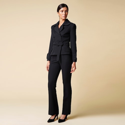 Black Pant Suit Women Tuxedo Pants Suit Womens Cloverleaf - Etsy