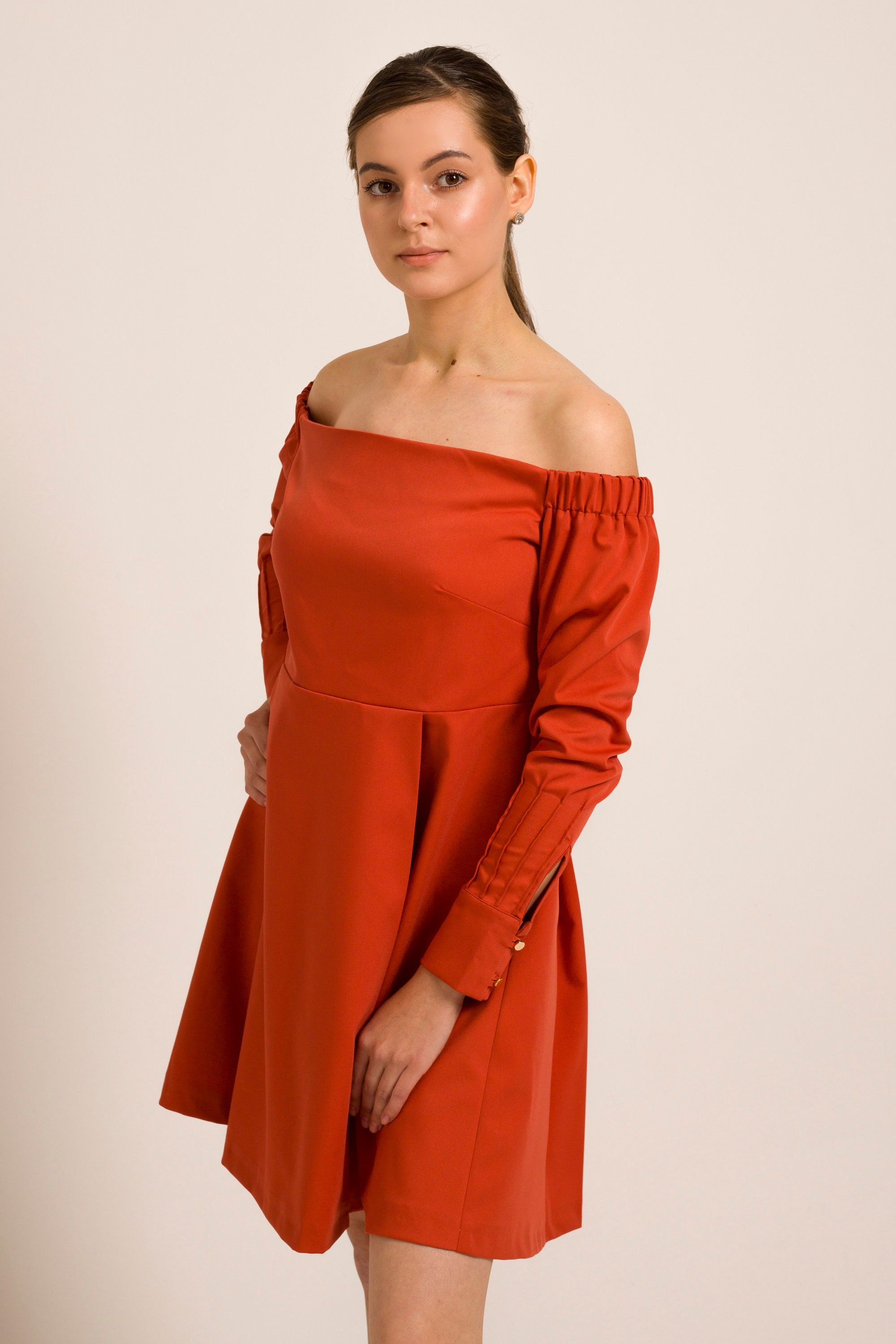 formal women's dresses Primavera 13153 Modest Formal Dress Antique Rose / 6