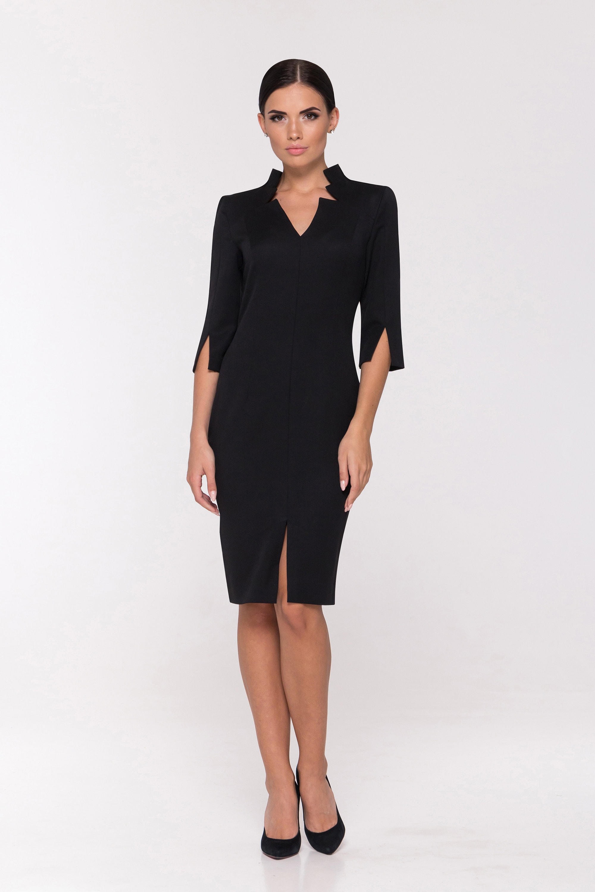 elegant black pencil dress Women's Sleeveless Bodycon Solid Color Midi Pencil Dress, Hollow Star Detail Design, Party Dress For Summer Elegant Black