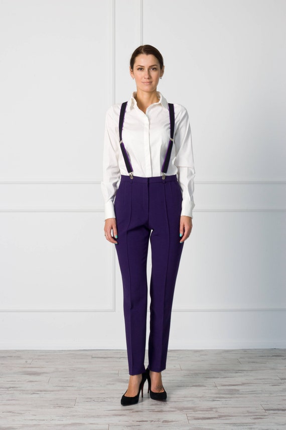 high waisted suit pants womens